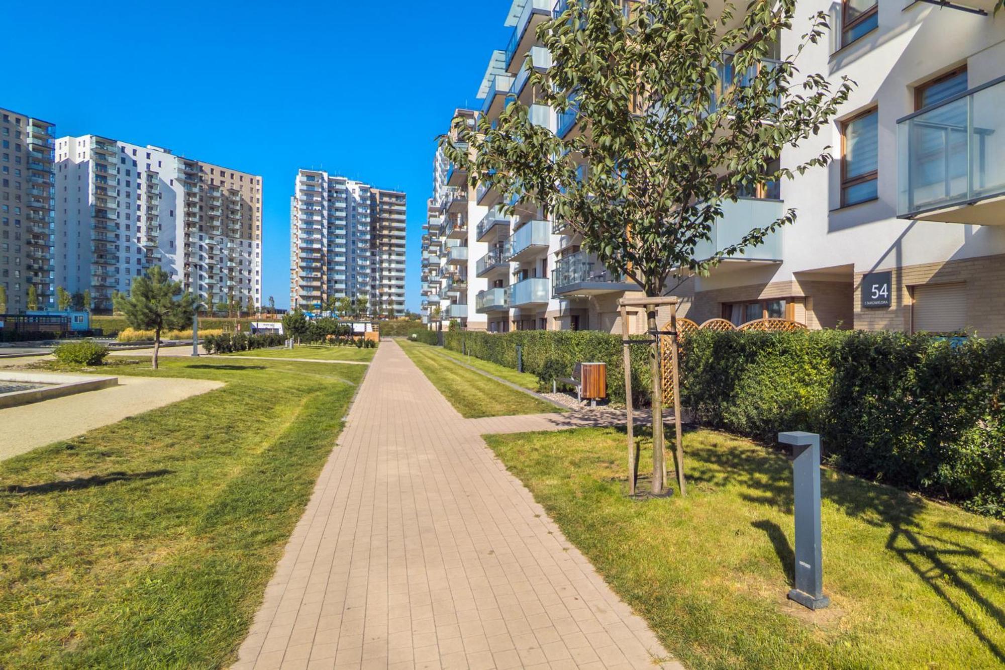 Starowiejska Apartment With Balcony Next To Arena Gdansk Stadium By Noclegi Renters Екстер'єр фото